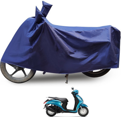Auto Hub Two Wheeler Cover for Yamaha(Fascino, Blue)