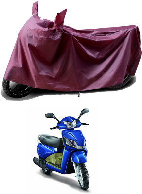 THE REAL ARV Waterproof Two Wheeler Cover for Mahindra(Gusto Electric BS6, Maroon)