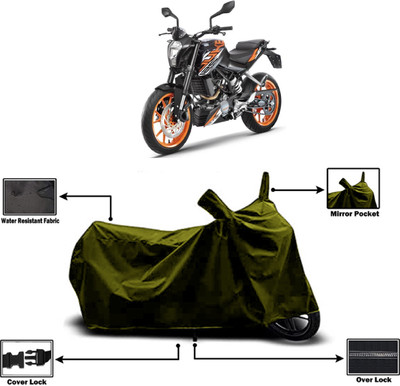 Amexride Two Wheeler Cover for KTM(125 Duke BS6, Green)