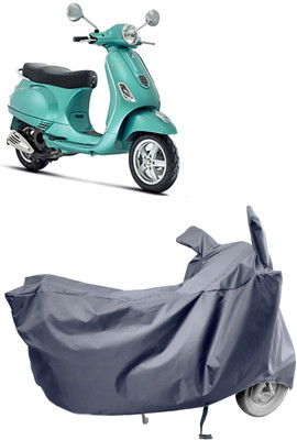 Amexride Two Wheeler Cover for Piaggio(Vespa LX, Grey)