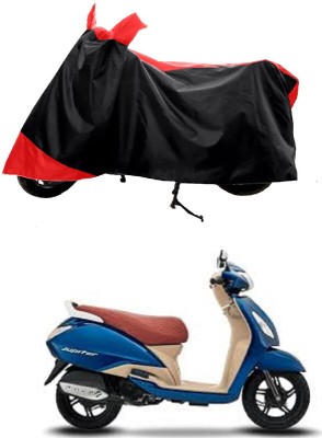 GROFATIK Two Wheeler Cover for TVS(Jupiter Grande BS6, Red)