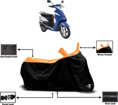 Amexride Two Wheeler Cover for Indus(Yo Xplor, Orange)
