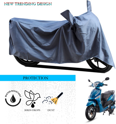 ANTHUB Waterproof Two Wheeler Cover for Hero(Electric Optima, Grey)