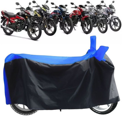 ZAQE Two Wheeler Cover for Honda(CB Shine SP, Black, Blue)