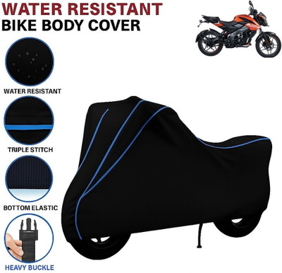 BigFly Waterproof Two Wheeler Cover for Bajaj(Pulsar NS125, Black, Blue)