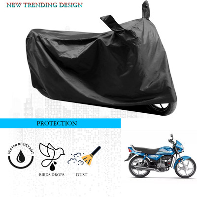 ANTHUB Waterproof Two Wheeler Cover for Hero(HF Deluxe i3s, Black)