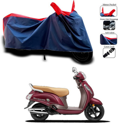 KEDIT Two Wheeler Cover for Suzuki(Access 125, Red, Blue)