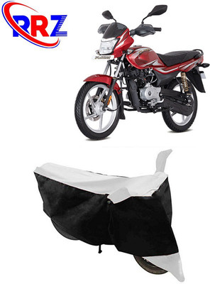 RRZ Waterproof Two Wheeler Cover for Bajaj(Platina 100 DTS-i, Black, White)