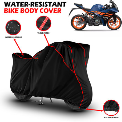 GKG Waterproof Two Wheeler Cover for KTM(RC 200, Black, Red)
