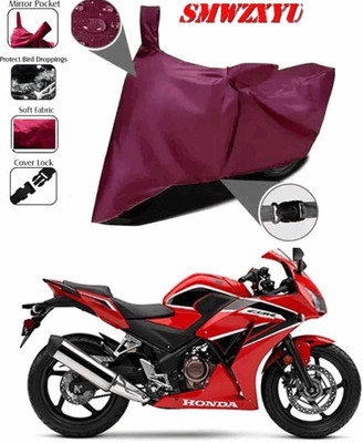 smwzxyu Waterproof Two Wheeler Cover for Honda(CBR300R, Maroon)