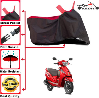 AASHTIK MART Two Wheeler Cover for TVS(Jupiter Grande, Red, Black)