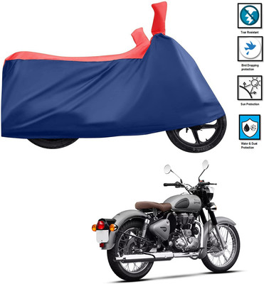 CODOKI Waterproof Two Wheeler Cover for Royal Enfield(Classic Gunmetal, Red)