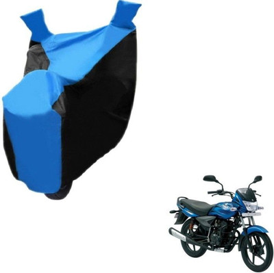 Mdstar Waterproof Two Wheeler Cover for Bajaj(Platina, Black, Blue)