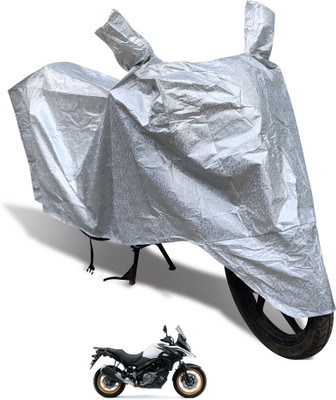 Euro Care Waterproof Two Wheeler Cover for Suzuki(V-Strom 650 XT, Silver)