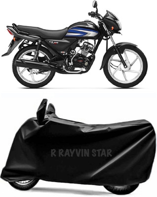 R Rayvin Star Two Wheeler Cover for Honda(CD 110 Dream, Black)