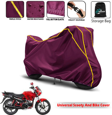 AUTOBIRSA Two Wheeler Cover for Hero(Glamour FI, Maroon)