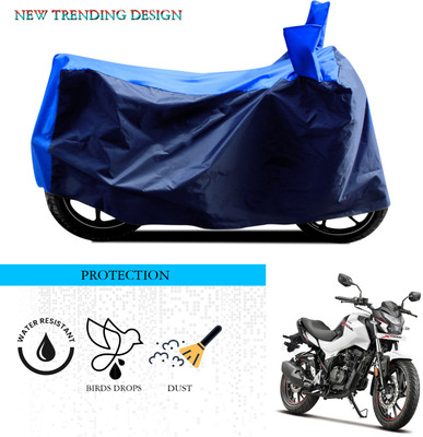 ANTHUB Waterproof Two Wheeler Cover for Hero(Xtreme 200R, Black, Blue)