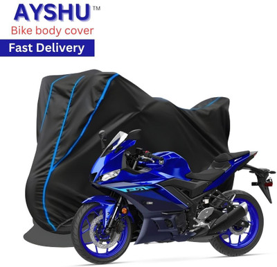 AYSHU Waterproof Two Wheeler Cover for Yamaha(YZF R3, Black, Red)