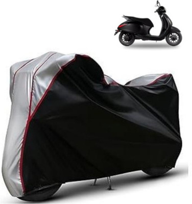 pocket bazar Waterproof Two Wheeler Cover for Bajaj(Chetak, Black)