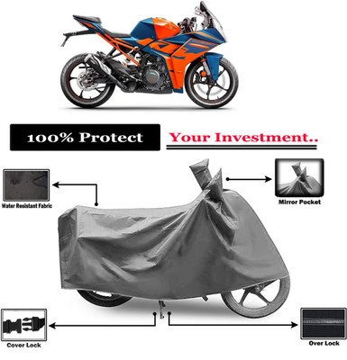 Amexride Two Wheeler Cover for KTM(RC 390 BS6, Grey)