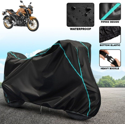AutoGalaxy Waterproof Two Wheeler Cover for Yamaha(FZ-S, Black, Blue)