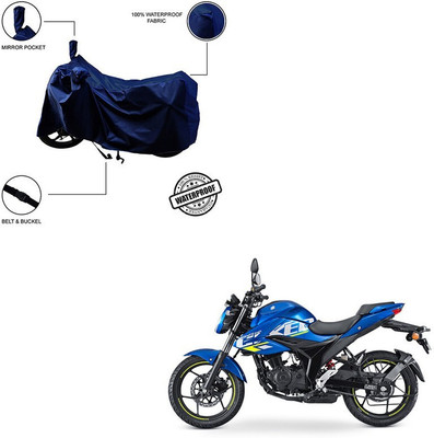Furnish Flow Waterproof Two Wheeler Cover for Suzuki(Gixxer, Blue)