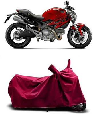 Coxtor Waterproof Two Wheeler Cover for Ducati(Monster 795, Maroon)