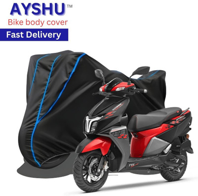 AYSHU Waterproof Two Wheeler Cover for TVS(NTORQ, Black, Red)