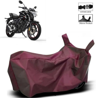 MWBB Waterproof Two Wheeler Cover for Suzuki(Gixxer, Maroon)