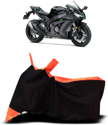 VESMEI Two Wheeler Cover for Kawasaki(Ninja ZX-10R SE BS6, Orange)