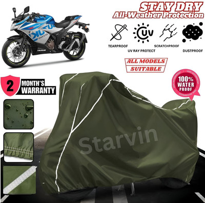 OliverX Waterproof Two Wheeler Cover for Hero(Glamour, Green, White)
