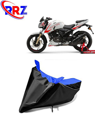 RRZ Waterproof Two Wheeler Cover for TVS(Apache RTR 200, Black, Blue)