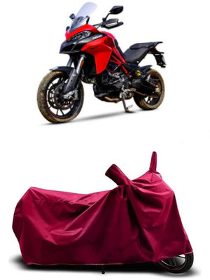 Coxtor Waterproof Two Wheeler Cover for Ducati(Multistrada, Maroon)