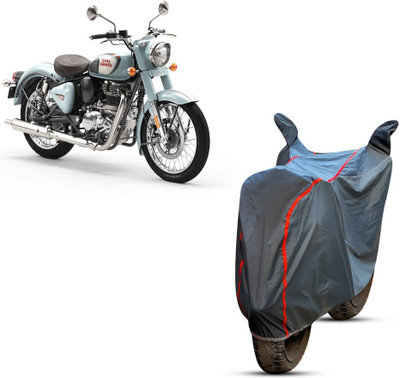 FAMEXON Waterproof Two Wheeler Cover for Royal Enfield(Classic 350, Grey)
