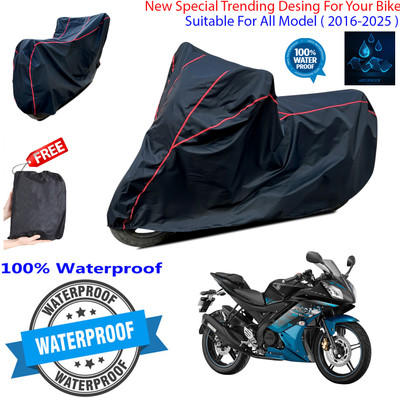 OliverX Waterproof Two Wheeler Cover for Yamaha(YZF R15 Ver 2.0, Black)