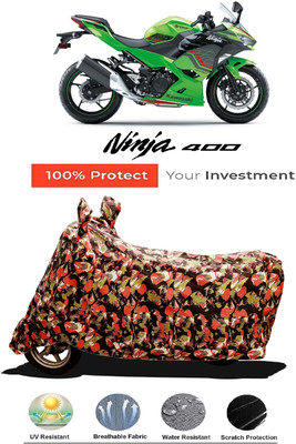 Amexride Two Wheeler Cover for Kawasaki(Ninja 400, Multicolor)