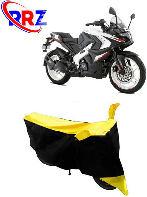 RRZ Waterproof Two Wheeler Cover for Bajaj(Pulsar RS 200, Black, Yellow)