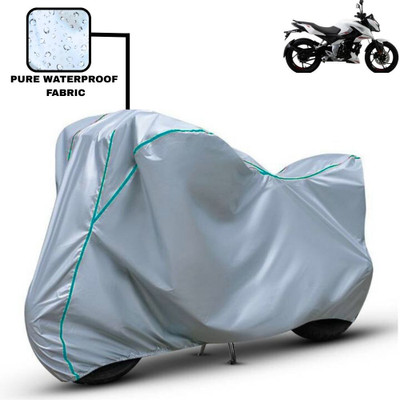 Delphinium Waterproof Two Wheeler Cover for Bajaj(Pulsar AS 150, Silver)