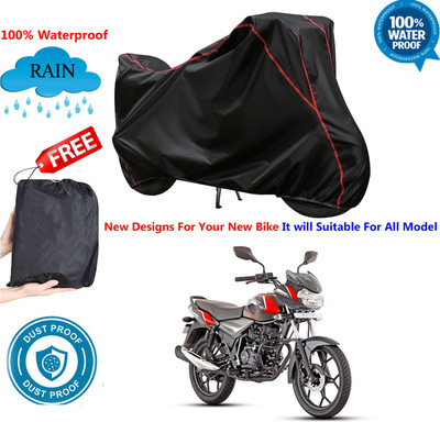 AutoGalaxy Waterproof Two Wheeler Cover for Bajaj(Discover 110, Black)