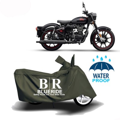 BLUERIDE Two Wheeler Cover for Royal Enfield(Classic 350, Green)