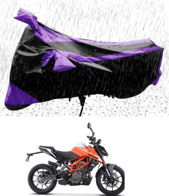 RONISH Waterproof Two Wheeler Cover for KTM(125 Duke, Purple, Black)