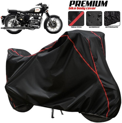 xodi Waterproof Two Wheeler Cover for Royal Enfield(Standard 350, Black, Red, Multicolor)
