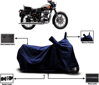 Amexride Two Wheeler Cover for Royal Enfield(Bullet 350 Twinspark, Blue)