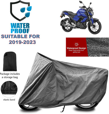 PAGORA Waterproof Two Wheeler Cover for Yamaha(FZ-25, Grey)