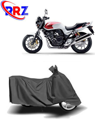 RRZ Waterproof Two Wheeler Cover for Honda(CB 400, Grey)