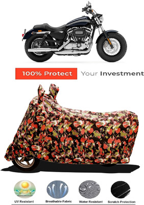 Amexride Two Wheeler Cover for Harley Davidson(1200 Custom, Multicolor)