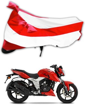 Ascension Two Wheeler Cover for TVS(Apache RTR 160 4V, Red, White)