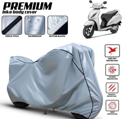 Shiv Kanha Waterproof Two Wheeler Cover for Honda(Activa, Silver, Black)