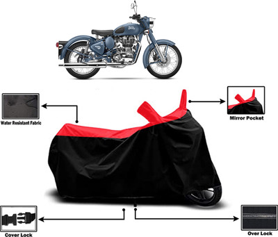 Amexride Two Wheeler Cover for Royal Enfield(Classic Squadron, Red)