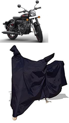Amexride Two Wheeler Cover for Royal Enfield(Bullet 350, Black)